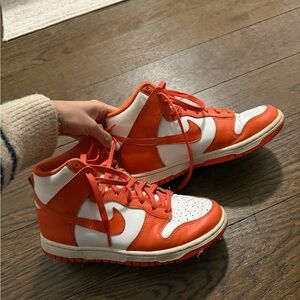Nike Orange and White Women's Sneakers